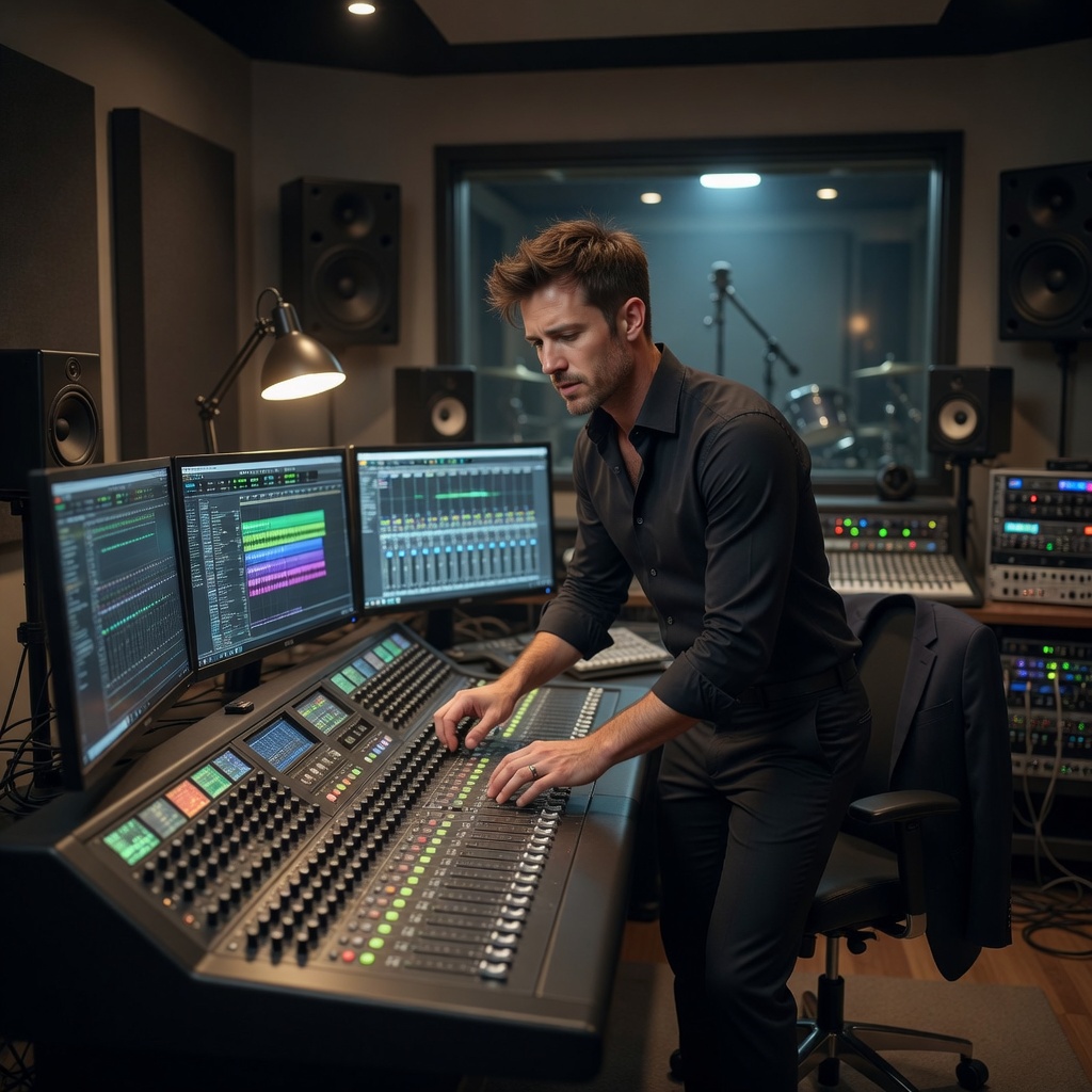 Jett Groove in studio